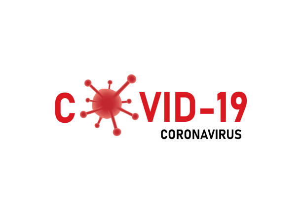 istock Coronavirus design logo vector and texted 