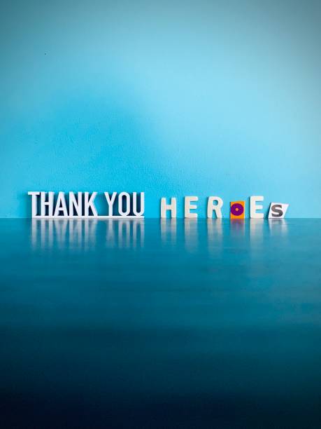 istock Text: Thank you heroes 1217540280