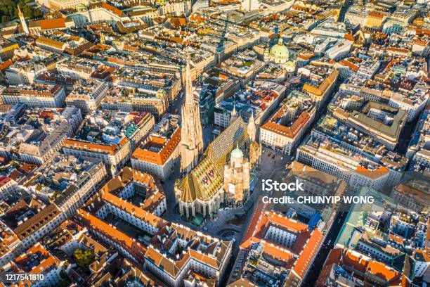 Vienna Aerial View In Austria Is One Of The Most Famous Capital Cities Of Europe Stock Photo - Download Image Now