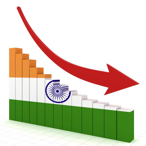 india finance crisis chart graph - indian falls imagens e fotografias de stock