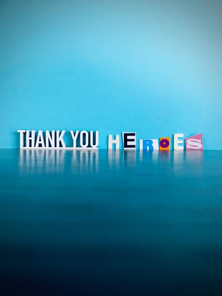 istock Text: Thank you heroes 1217543568
