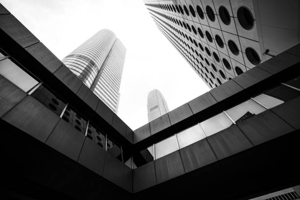 The Hong Kong Corporate Buildings (black and white)