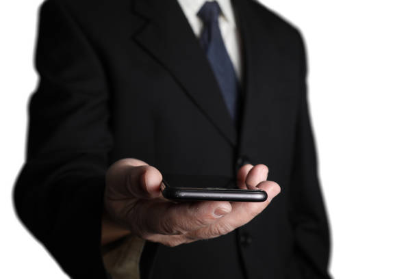 smart phone on yellow background