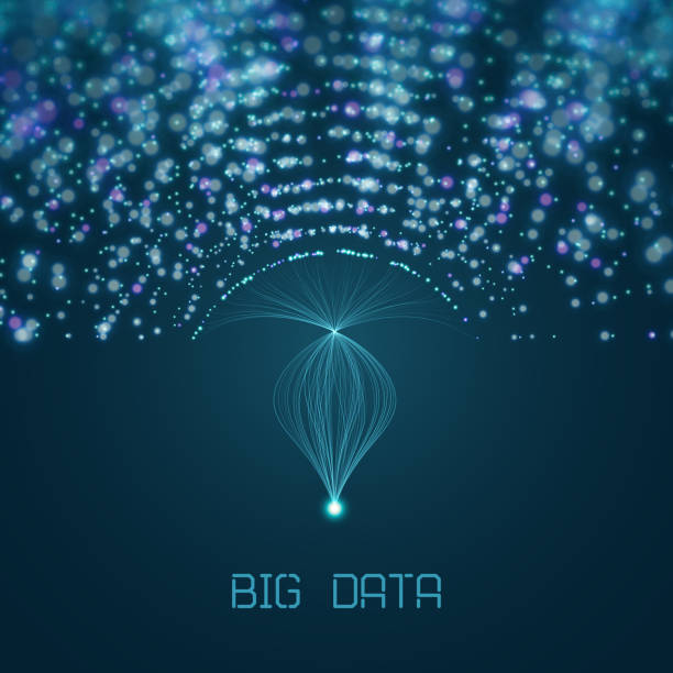 Abstract infographics visualization Abstract infographics visualization. Big data code representation. Futuristic network or business analytics. Graphic concept for your design 156 number stock illustrations