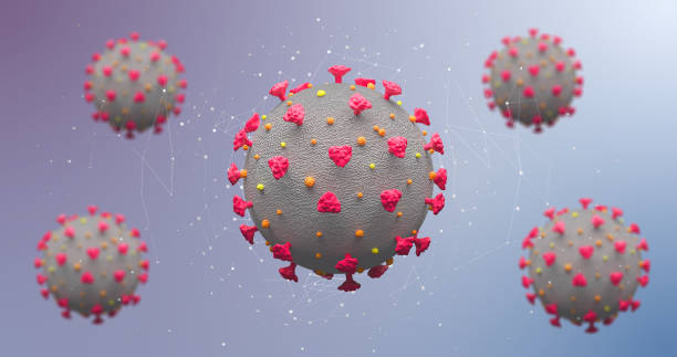 istock Close Up COVID-19 SARS aka Coronavirus Under Microscope. 3D Illustration Render 1217550572