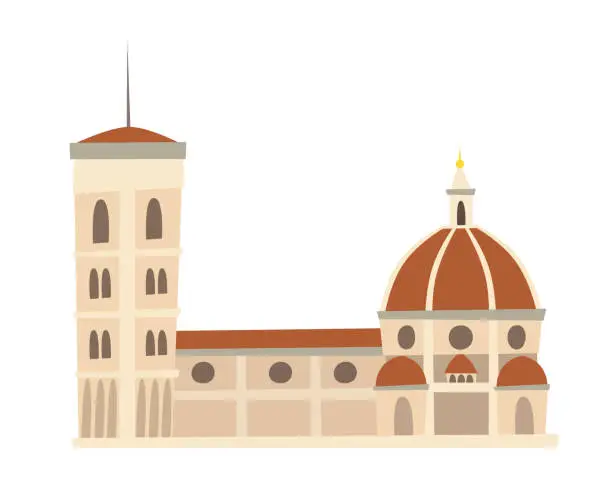 Vector illustration of Rome, Italy architecture landmark vector illustration.