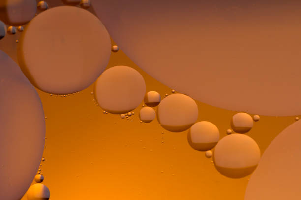 istock Yellow pink  background bubbles in a circle 1217561315