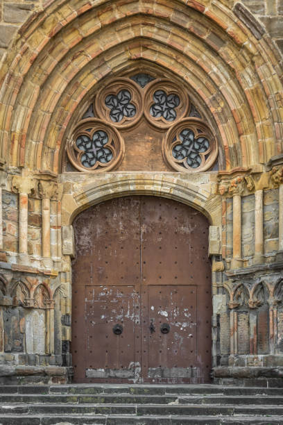 istock Entrance to the gothic cathedral in Spain 1217562401