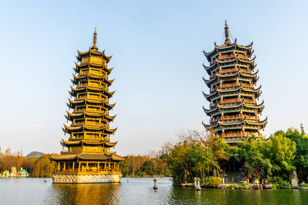 istock Ancient Chinese pagoda architecture 1217564781