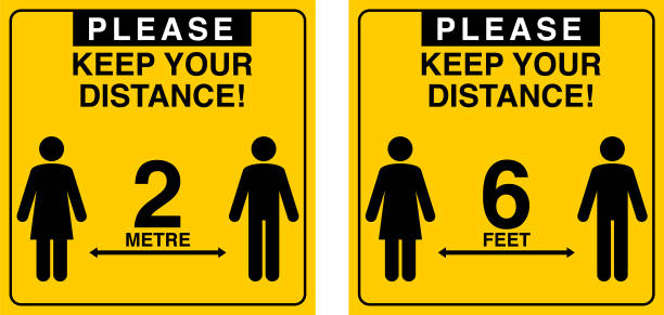 Social Distance Stock Illustration - Download Image Now - Social