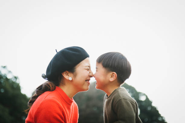 istock Mother and son communicating face to face 1217568591