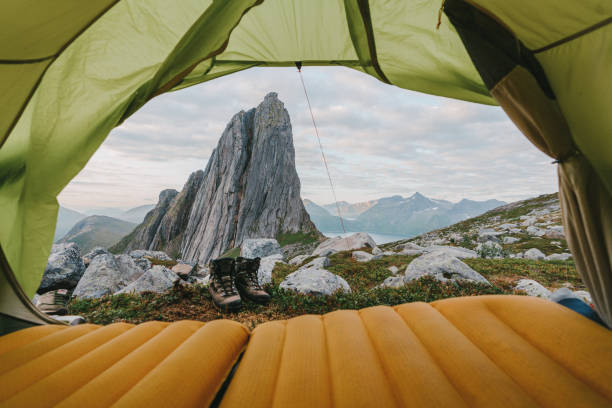 Tent near Segla mountain on Senja