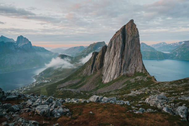 istock Scenic view on Senja Island from mountains 1217569839