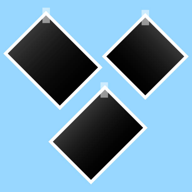フォトベクトルセットアイコン - adhesive tape black duct tape paper点のイラスト素材／クリップアート素材／マンガ素材／アイコン素材
