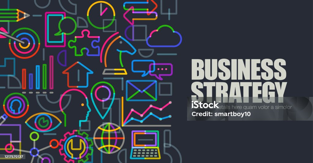 Strtategy Banner Business Strategy Banner Or Website Template Stock Illustration ...