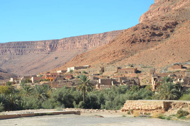 istock Small oasis town at Merzouga town. 1217572678