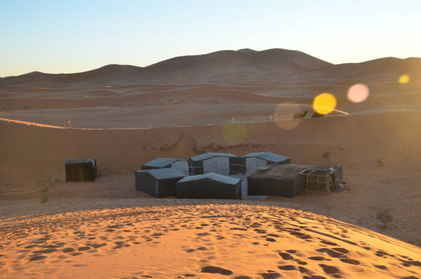 istock Traditional Shara tent in Merzouga during day time. 1217574285