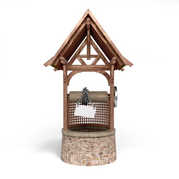istock mining concept plate attached to the well chain 3d render on white 1217575324