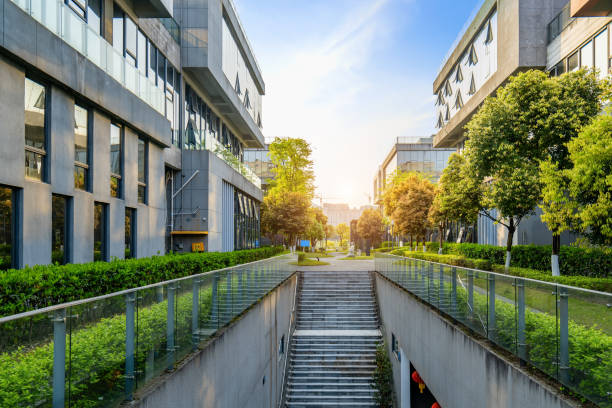 istock Empty floor and modern office building in Science and Technology Park ,chongqing,china 1217576178