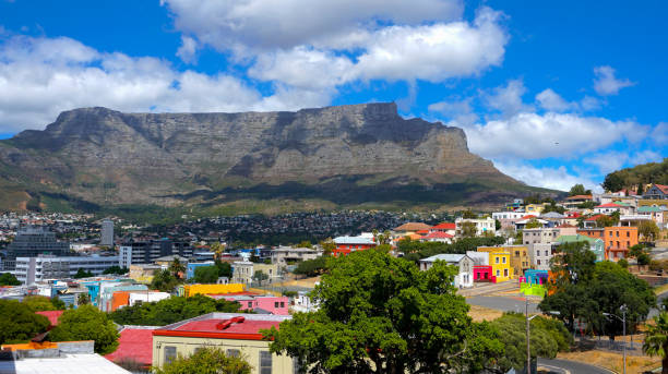 istock Beautiful view from Bo-Kaap at sunny day with Table Mountain on background. 1217580073