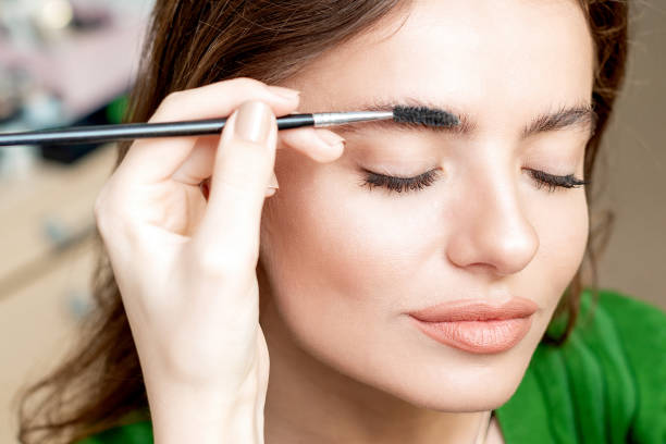 istock Eyebrow makeup of woman. 1217581289