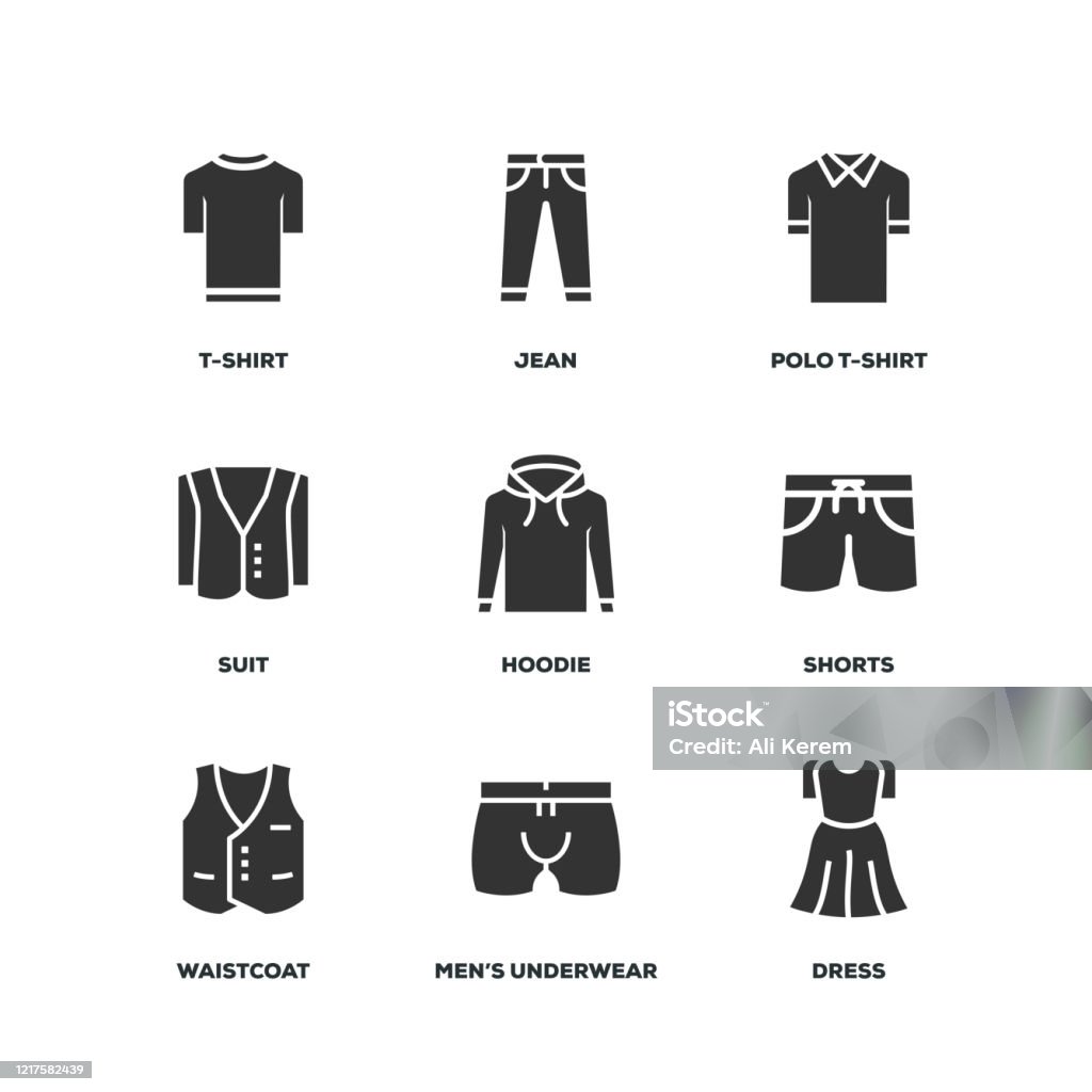 Clothes Set Stock Illustration - Download Image Now - Icon Symbol, T ...