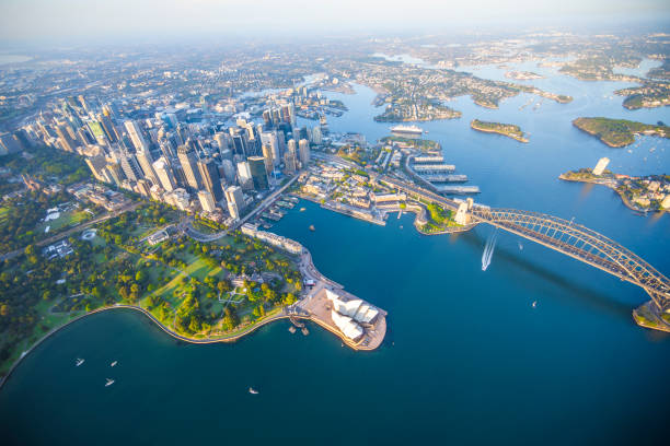 istock Sydney Harbour Australia, aerial view 1217583186