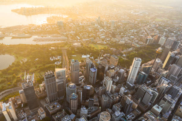 istock Sydney Harbour city scape central business district from air 1217584656