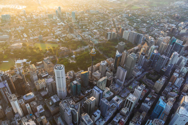 istock Sydney Harbour city scape central business district from air 1217584662