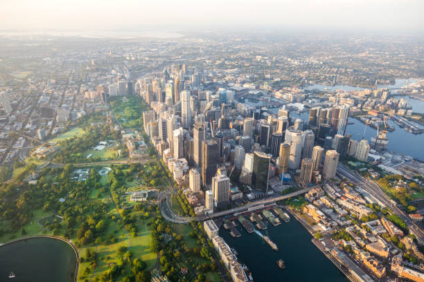 istock Sydney Harbour city scape central business district from air 1217584673
