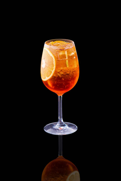 istock Tasty cocktail on dark background 1217587539