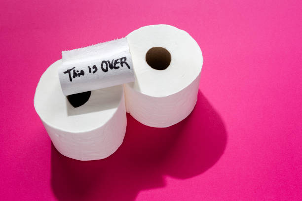 istock white toilet paper rolls on colored backgrounds 1217590318