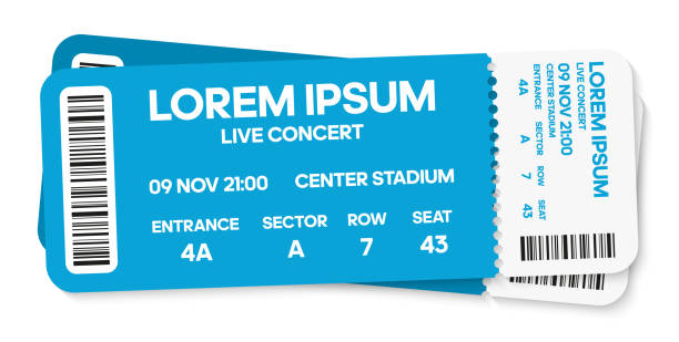 istock Live Concert music or Dance, vector tickets templates. Template of Ticket 1217591533