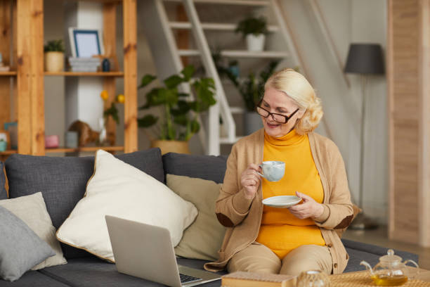 istock Senior woman spending time at home 1217603957