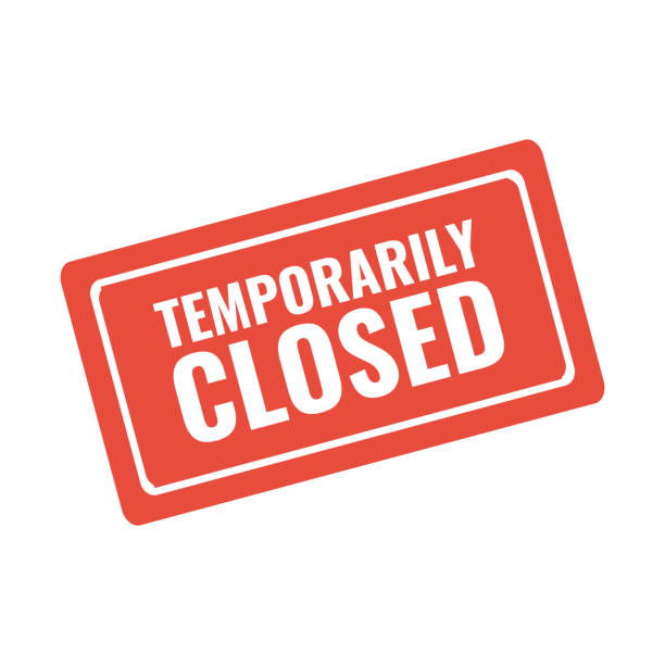 temporarily closed red stamp or warning sign temporarily closed red stamp or warning sign closed sign stock illustrations
