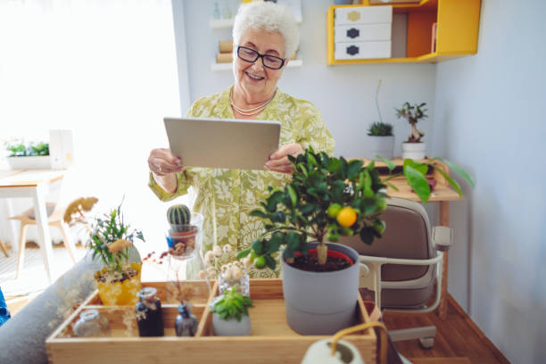 Senior woman at home