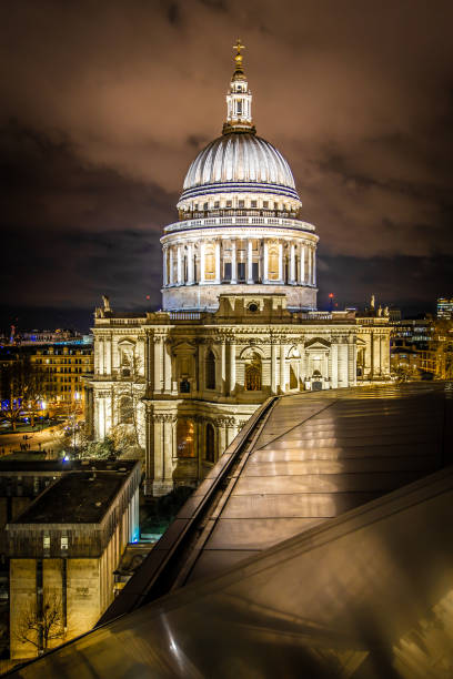 St Paul's cathedral in the night, London