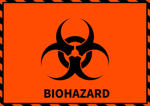 ilustrações de stock, clip art, desenhos animados e ícones de vector biohazard symbol background. illustration vector design background - bio hazard