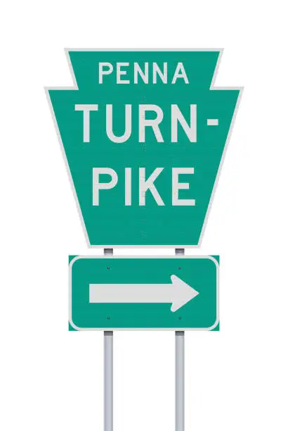 Vector illustration of Penna Turnpike road sign