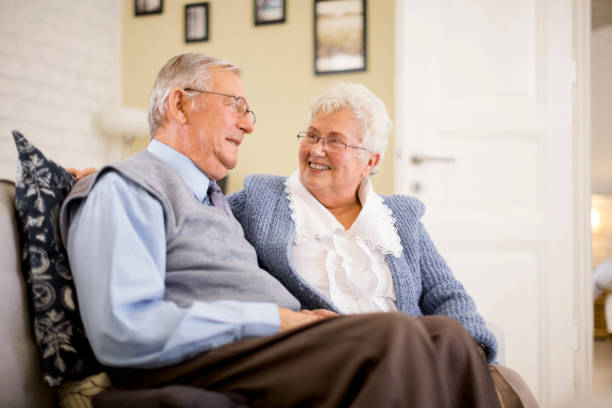 istock Senior couple at home 1217616213