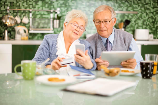istock Senior couple at home 1217616240
