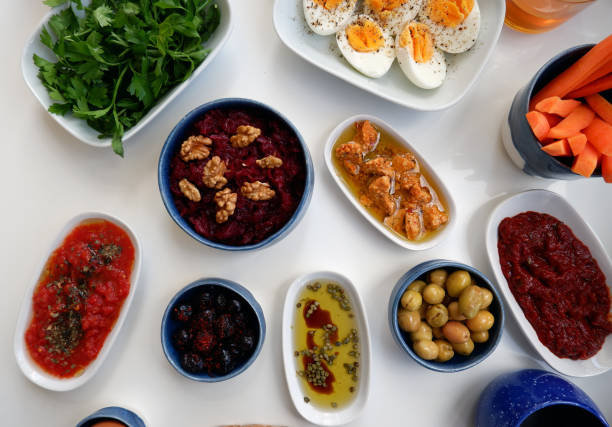 istock Close-up of traditional Turkish breakfast table. 1217619954