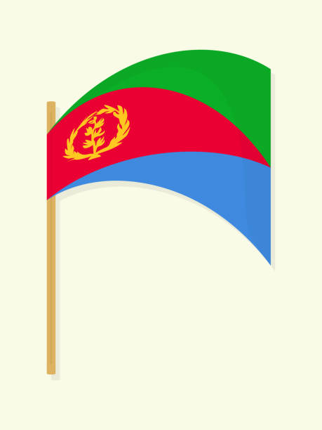 flaga erytrei - state of eritrea stock illustrations