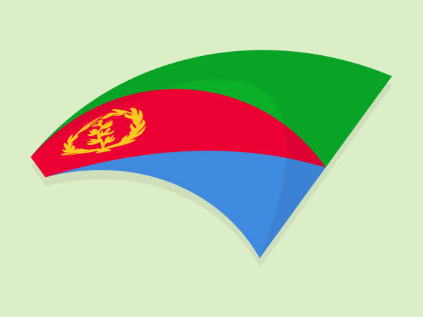 flaga erytrei - state of eritrea stock illustrations