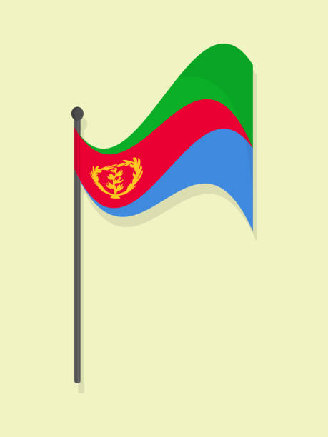 flaga erytrei - state of eritrea stock illustrations