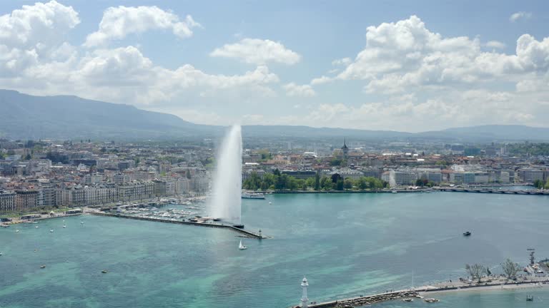 Aerial view of Geneva, Switzerland