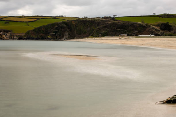 istock Long exposure of pentewan beach 1217624860