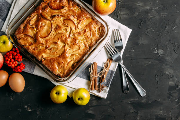 istock Apple pie. Freshly Baked Charlotte 1217626671