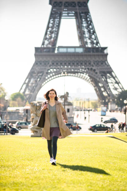 istock business woman in paris using the phone 1217628127