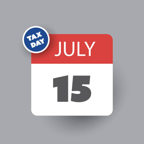 US Tax Day Concept - Calendar Design Template New Revised US Tax Deadline Due to the Coronavirus Pandemic - Calendar Concept Template Creative Design in Freely Scalable and Editable Vector Format revised stock illustrations